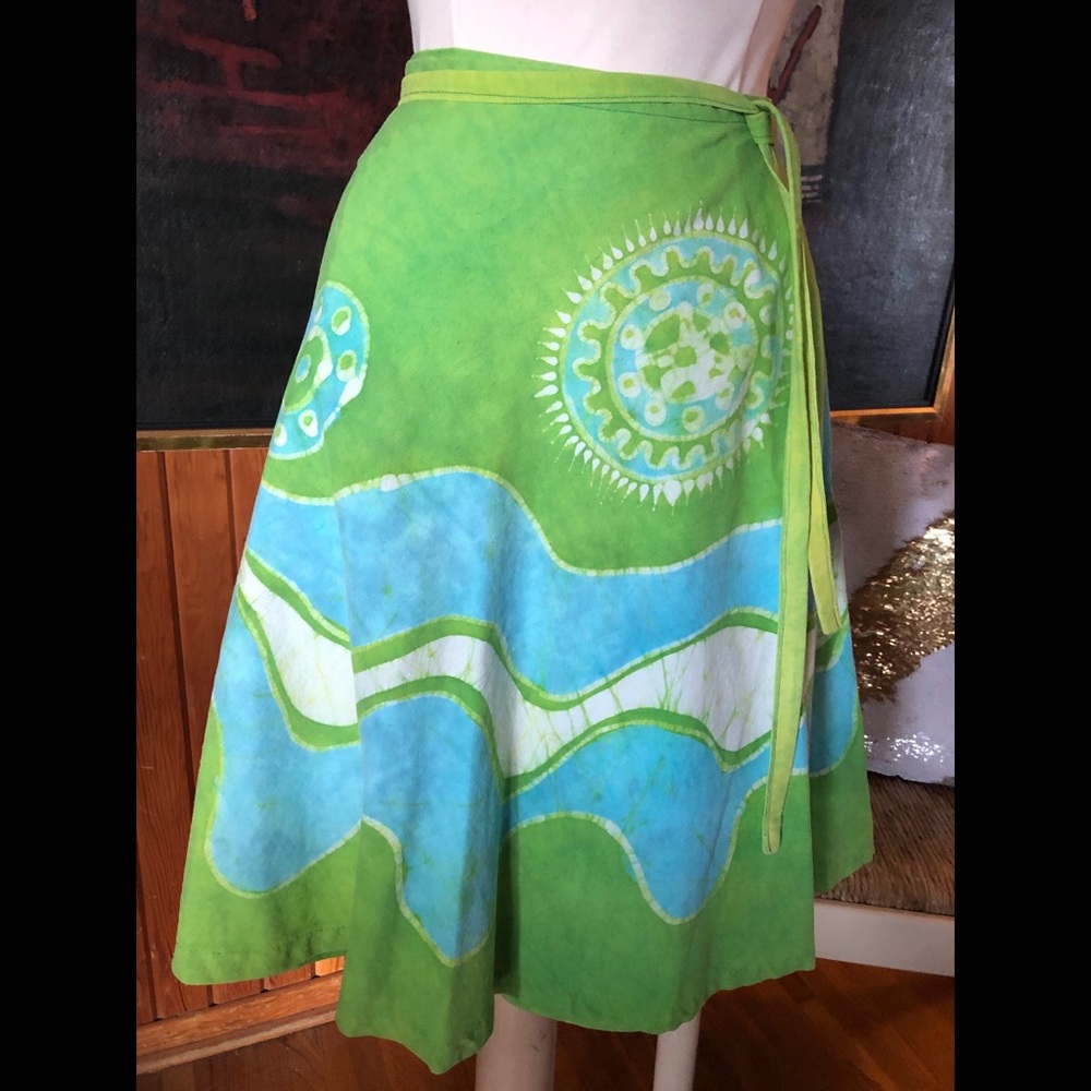 Vintage Batik Wrap Skirt